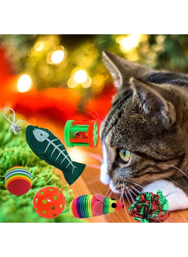 Kole Christmas Cat Stocking, 6 Assorted Toys, Medium Breeds - Image 3