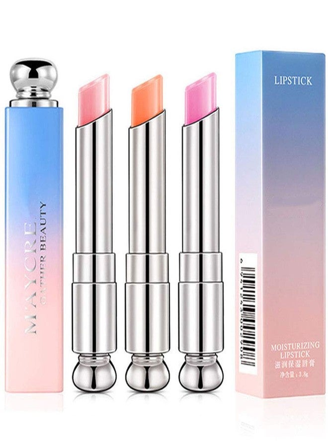 Petansy 3 Colors Jelly Lipstick Set Moisturizing Magic Temperature Color Changing Long Lasting Lip Balm - Image 1