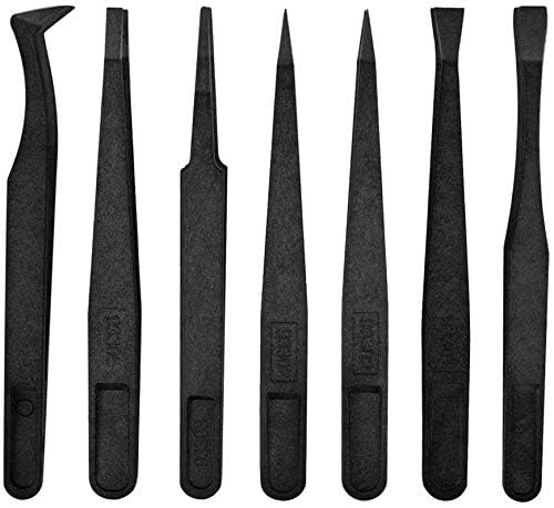 Marrywindix 7pcs Precision Anti-static Tweezers, Marrywindix Plastic Tweezers for Electronics Jewelry-making Repairing - Image 2