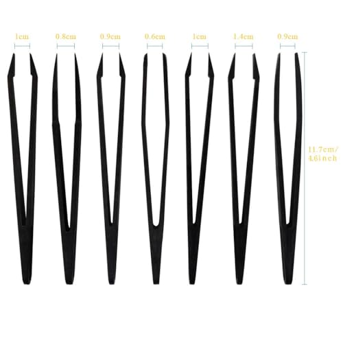 Marrywindix 7pcs Precision Anti-static Tweezers, Marrywindix Plastic Tweezers for Electronics Jewelry-making Repairing - Image 3