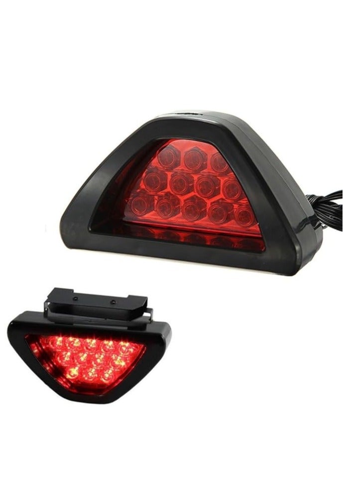 ضوء خلفي للسيارة 12 فولت، مثلث أحمر للفرامل، تحذير ثالث للضباب، مصد خلفي للتوقف، ملحقات السيارة والدراجات النارية مع إنذار توقف السلامة - Image 1
