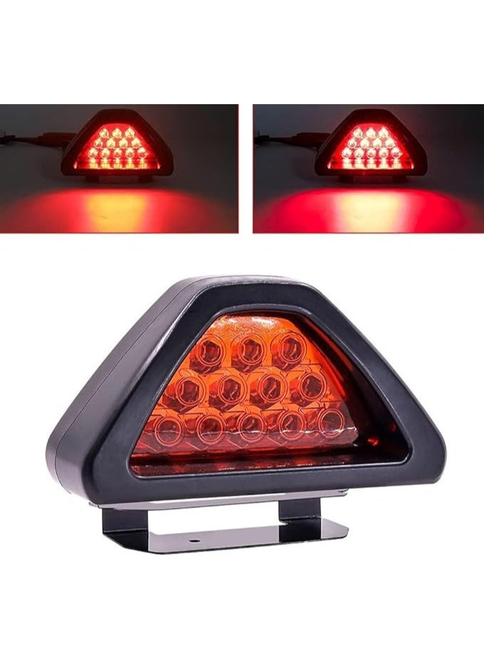 ضوء خلفي للسيارة 12 فولت، مثلث أحمر للفرامل، تحذير ثالث للضباب، مصد خلفي للتوقف، ملحقات السيارة والدراجات النارية مع إنذار توقف السلامة - Image 3