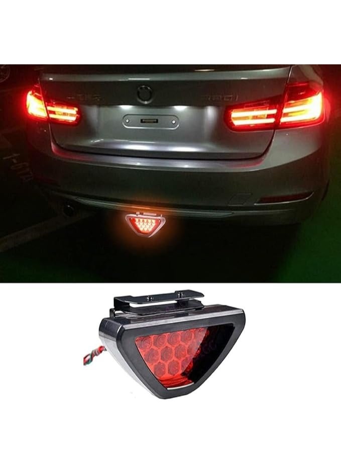 ضوء خلفي للسيارة 12 فولت، مثلث أحمر للفرامل، تحذير ثالث للضباب، مصد خلفي للتوقف، ملحقات السيارة والدراجات النارية مع إنذار توقف السلامة - Image 4