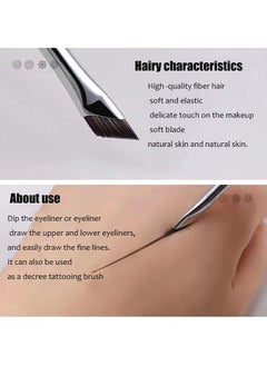 HS 2PCS Angled Eyeliner Brush Eyeshadow Brushes Eyebrow Brush Liquid Eyeliner Brush Makeup Brush  - Image 3