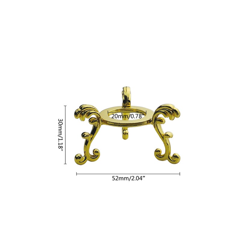 OmyLens 10Pcs Gold Crystal Ball Stand for Displaying Crystal Glass and Natural Rocks, Sphere Display Holder, for 40mm-80mm Sphere or Stone - Image 2