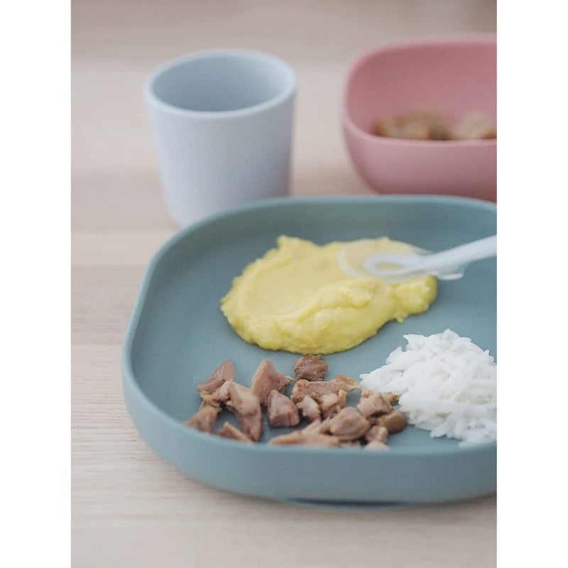 Baba Beaba Silicone 4 Piece Baby Meal Set – Suction Plate, Suction Bowl, Anti-Slip Cup & 2nd Stage Spoon, Non-Slip, Easy to Clean, BPA-Free Baby Feeding Set for Mess-Free Mealtime Essentials, 4M+ - Image 5