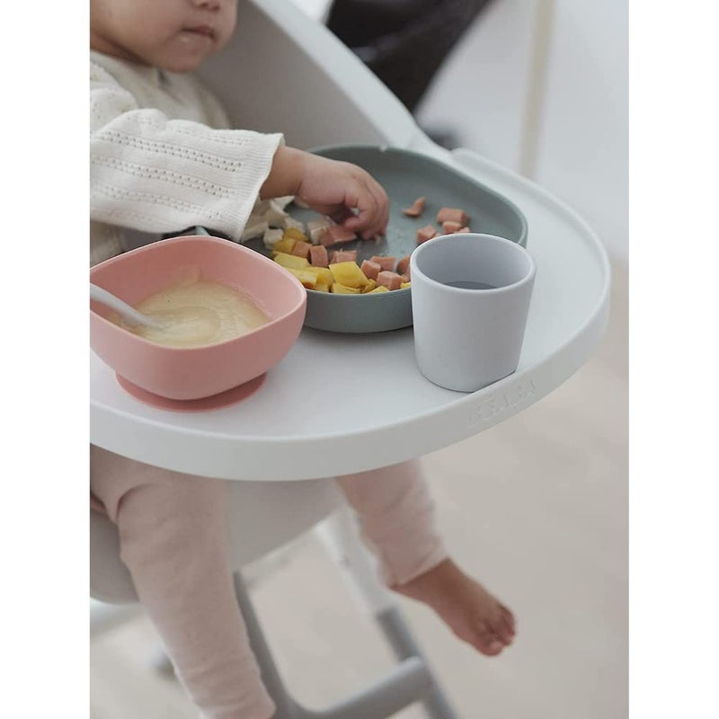 Baba Beaba Silicone 4 Piece Baby Meal Set – Suction Plate, Suction Bowl, Anti-Slip Cup & 2nd Stage Spoon, Non-Slip, Easy to Clean, BPA-Free Baby Feeding Set for Mess-Free Mealtime Essentials, 4M+ - Image 3