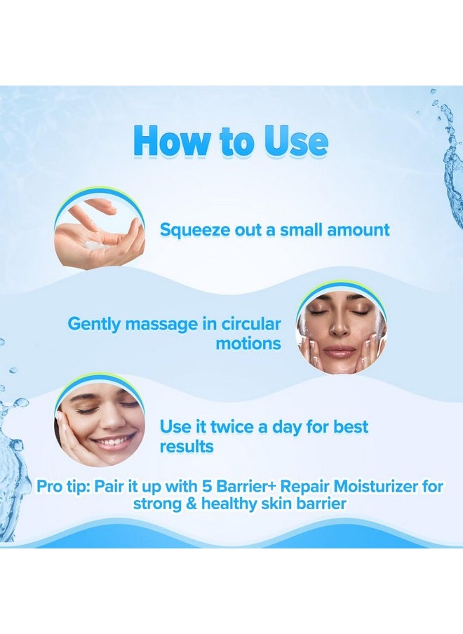 Aqualogica - 5 Barrier+ Repair Gentle Face Cleanser With Avocado & 5 Essential Ceramides100Ml Dry To Normal Sensitive Skinstrengthens Skin Barriernonoil Strippinggently Cleanses & Hydratesmen & Women - Image 1