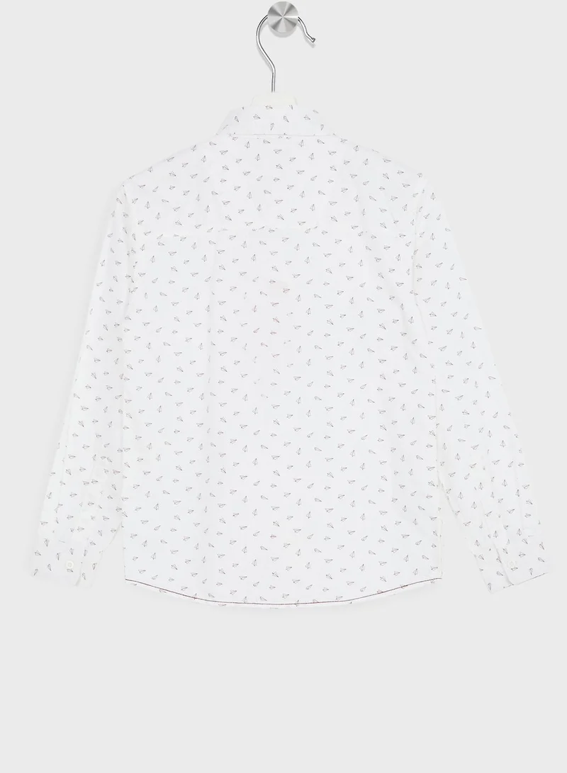 Pinata Boys Granded Collar Printed Shirt