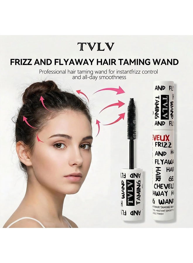 TVLV Hair Taming Wand, Anti Frizz Hair Flyaway Wax Tamer-Edge Brush, Hair Mascara Styling Gel, Small Broken Hairs Styling Wax Stick Hair Gel - 12ml - Image 2