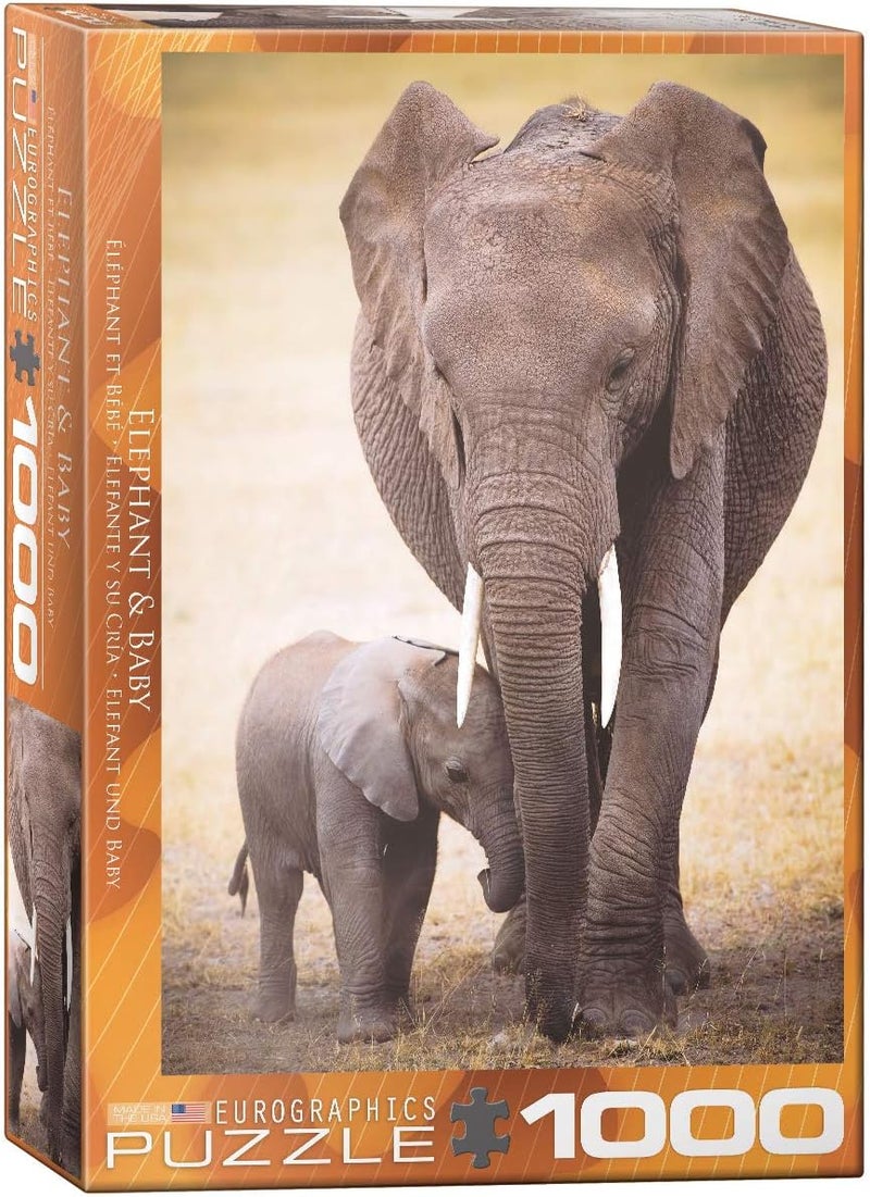 Eurographics Elephant and Baby 1000Piece Puzzle - Image 1
