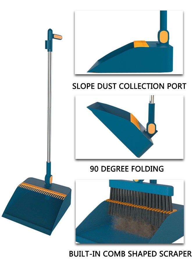 HAWAWA 3pcs Broom and Dustpan Set , Dustpan and Broom Set, Long Handle Broom and Dustpan Combo for Home Kitchen Room Office Lobby Indoor Floor Cleaning Dustpan Broom Set  - Image 4