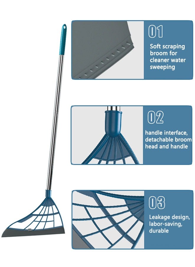 HAWAWA 3pcs Broom and Dustpan Set , Dustpan and Broom Set, Long Handle Broom and Dustpan Combo for Home Kitchen Room Office Lobby Indoor Floor Cleaning Dustpan Broom Set  - Image 5