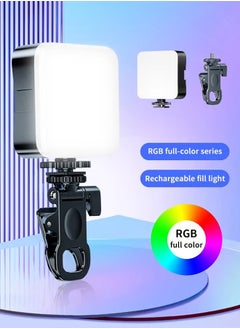 General Portable RGB Video Light Fill Light 0-360 Full Color Video Light Dimmable 180 Degree Front and Rear Adjustment Angle for Photography,Video Conference,TikTok  - Image 1
