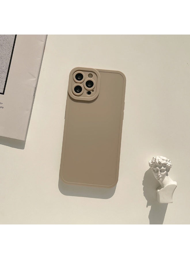 NIBEMINENT Matte Finish Solid Color Protective TPU Case Cover For iPhone 16 Plus, Barn Dust