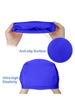 Silicone Swimming Cap Waterproof For Kids & Adults,  Blue - pzsku/Z10CEA946A65CE8855925Z/45/_/1692265765/9c699839-7c91-43d7-a5ec-0ccde234236e