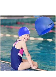 Silicone Swimming Cap Waterproof For Kids & Adults,  Blue - pzsku/Z10CEA946A65CE8855925Z/45/_/1692265779/ede4394d-55fd-4101-adcd-b051fbe74d8e