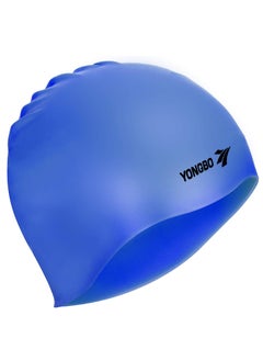 Silicone Swimming Cap Waterproof For Kids & Adults,  Blue - pzsku/Z10CEA946A65CE8855925Z/45/_/1692265780/842e3bd1-f17f-4011-94b5-553f6a3f9fa1