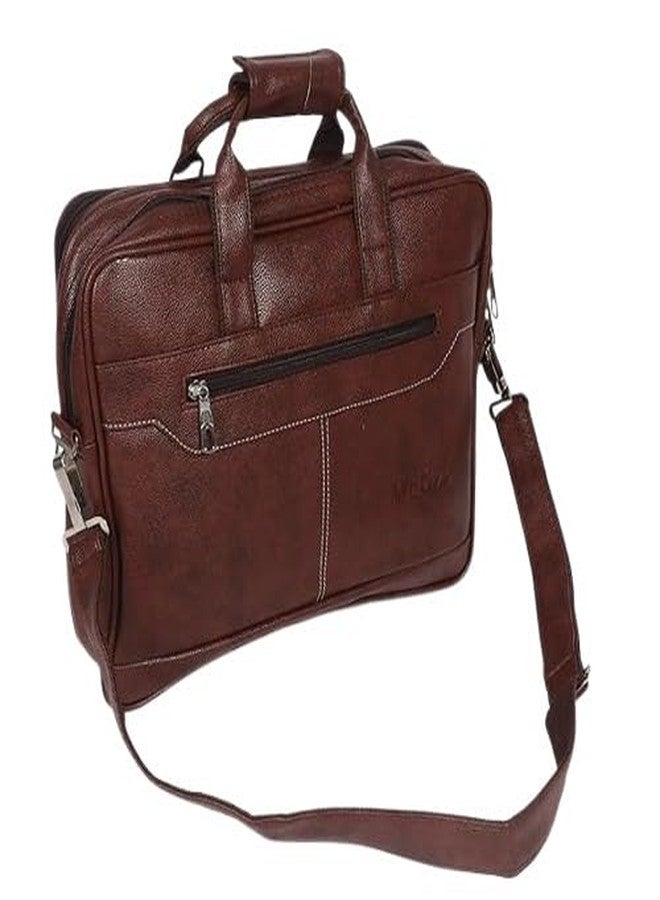 SSBC Synthetic Leather Briefcase Best Laptop Messenger Bag Satchel for Men with Handle and Detachable Shoulder Strap Bag for Men with standard Size 15.6 Inch - Brown - Image 1