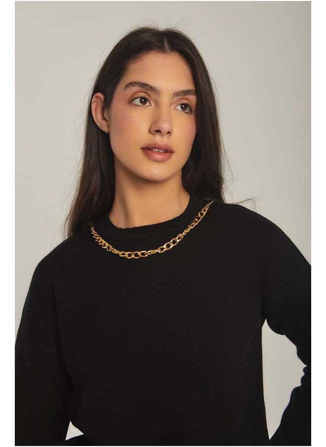 Dare Fancy Pullover With Chain Neck Detail  - Image 4
