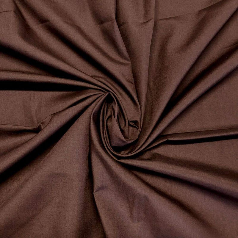 Bini Fabrics Pure Cotton Poplin 3336 Width Pure Cotton Poplin Fabric Brown Can Be Used for Dresses Crafting Ect 3 Meter - Image 1