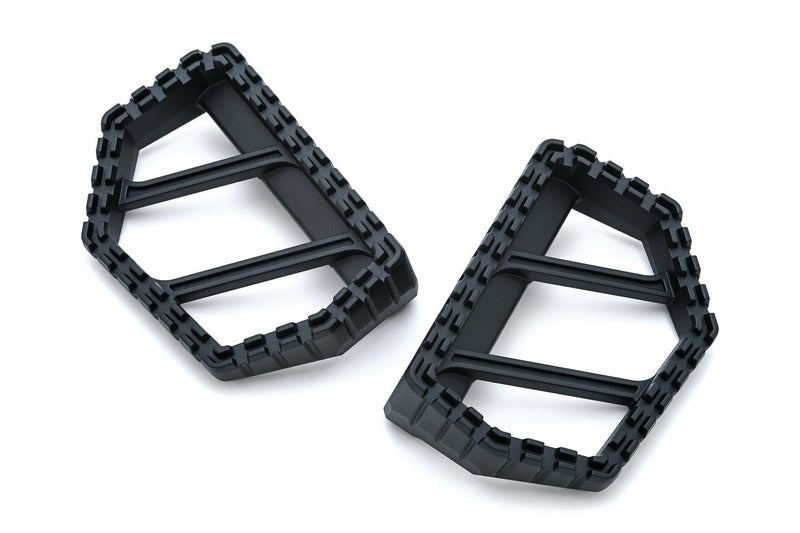Kuryakyn 3597 Motorcycle Foot Control Component: Riot Mini Board Floorboards Without Adapters, Satin Black, 1 Pair - Image 1