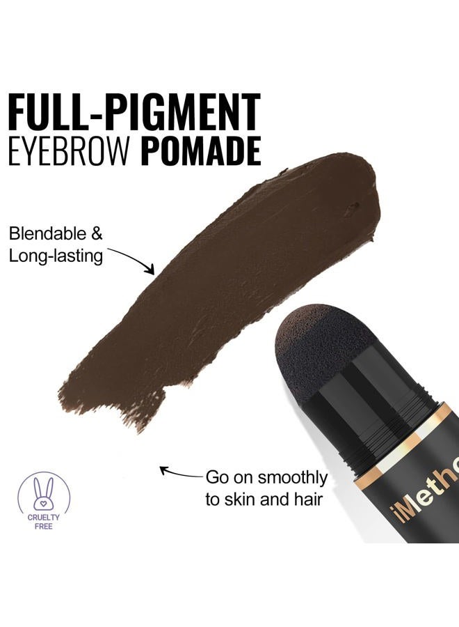 iMethod Eyebrow Stamp for Eyebrow Stencil Kit - Brow Stamp Refill Eyebrow Pomade, Black Brown - Image 5