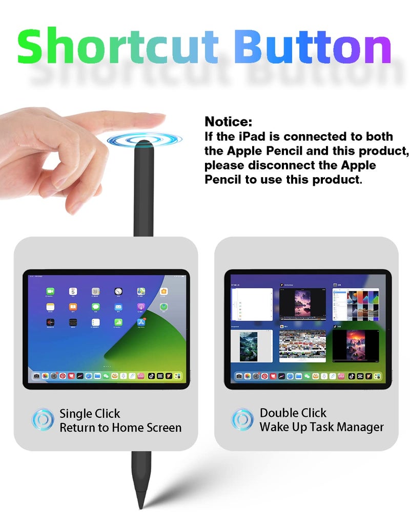 Gnanlen iPad Pencil 2nd Generation with Magnetic Wireless Charging,Same as Apple Pencil 2nd Generation,Stylus Pen Compatible with iPad Pro 11in 1/2/3/4,iPad Pro 12.9in 3/4/5/6,iPad Air 4/5,iPad Mini 6 - Image 4