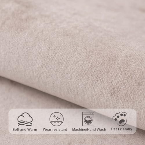 Aucrovee Easy Clean Couch Cover for Dogs,Non Slip Sofa Covers Washable for 3 Cushion Couch Sofa Sectional Sofa Slipcover, Furniture Protector (1 PCS 36"x36" Black) - Image 5