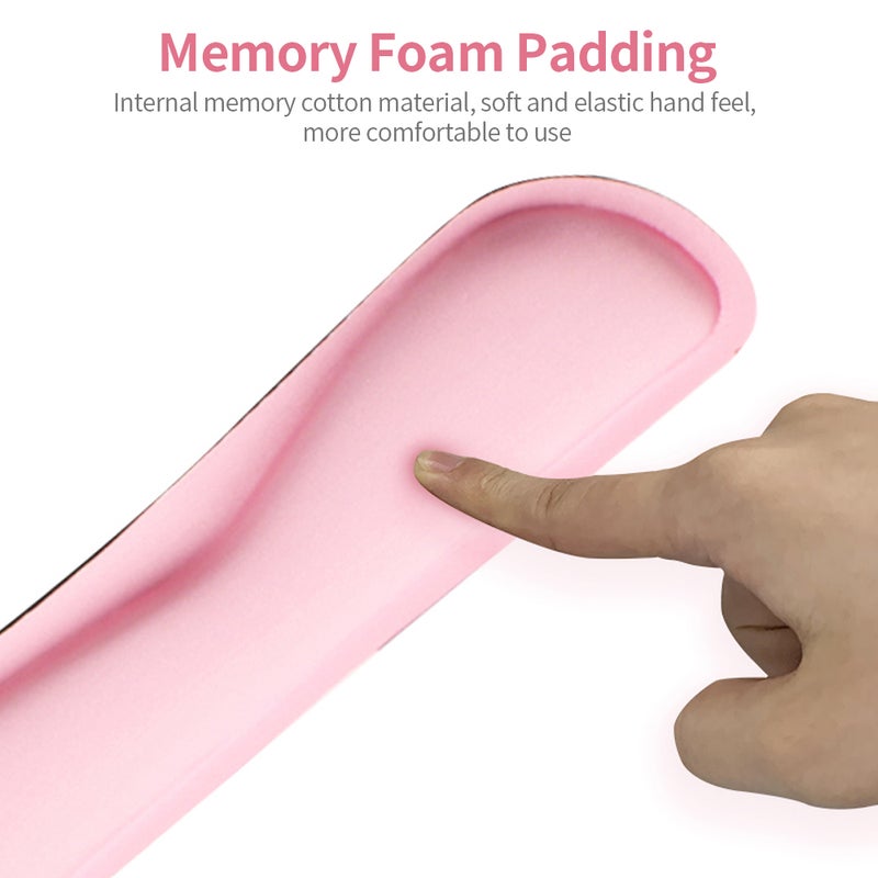Ergonomic Wrist Rest: Green Memory Cotton Wrist Pad - Anti-slip Rubber Base Breathable Lycra Fabric Wrist Support Set for Office Computer Typing Gaming - Image 4