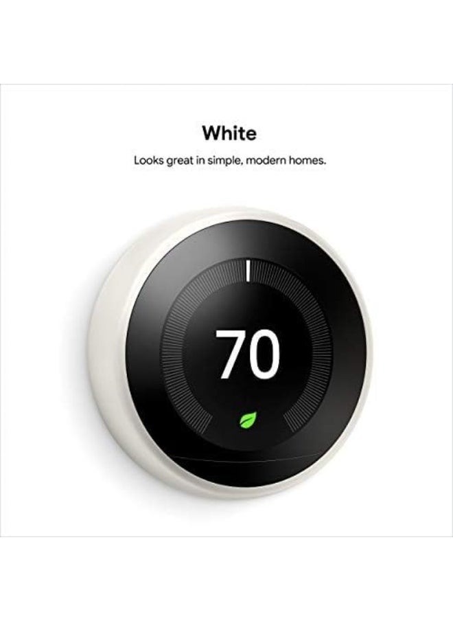 Nest Nest 3rd Generation Learning Programmable Thermostat White T3017US  - Image 3