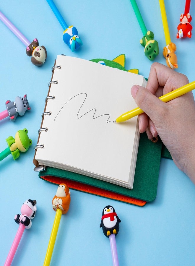 DMIGHT Cute Safari Animals Cartoon Gel Black Ink Pens,Random Kawaii Writing Pens,Assorted Styles Pens for School Office Home Student Kids Present (24) - Image 4