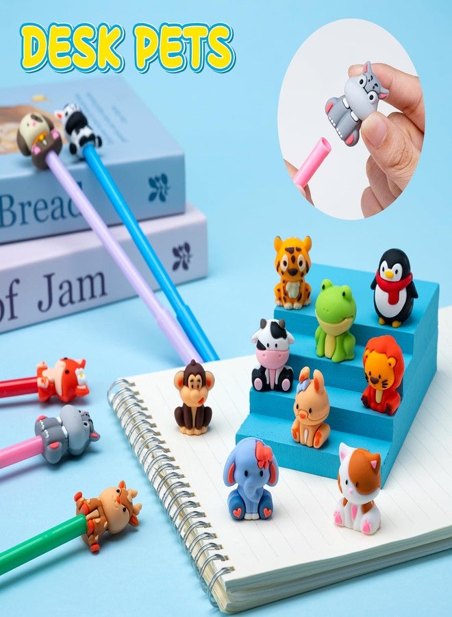 DMIGHT Cute Safari Animals Cartoon Gel Black Ink Pens,Random Kawaii Writing Pens,Assorted Styles Pens for School Office Home Student Kids Present (24) - Image 5