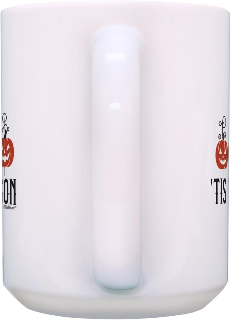 ThisWear Halloween Coffee Mug Tis the Season Jack o Lanterns 2 Pack 15oz Ceramic Coffee Mug Set - Image 2