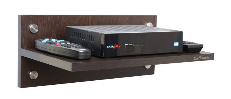 Madhuran Engineered Wood Wall Mounted Set Top Box Holder Tv Entertainment Unit Wenge - Image 4