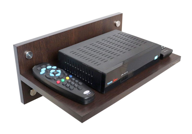 Madhuran Engineered Wood Wall Mounted Set Top Box Holder Tv Entertainment Unit Wenge - Image 2