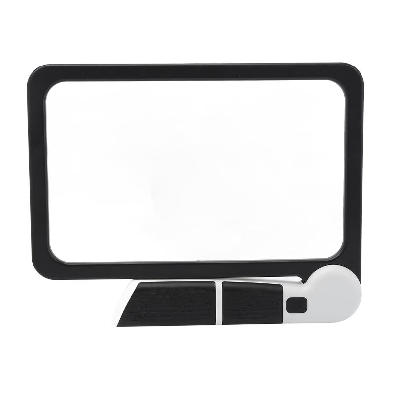 Handheld Magnifying Glass: 5X Magnification, 48 LED Lights With 3 Light Modes, Ergonomic Foldable Handle - Clear Acrylic Lens, Portable Design for Reading, Coin Collecting, Crafting, Weak Vision Users - Image 3