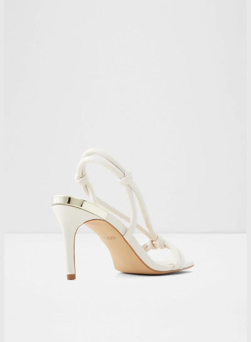 الدو صنادل ألدو نسائية مفتوحة من الأمام والخلف بيضاء مقاس