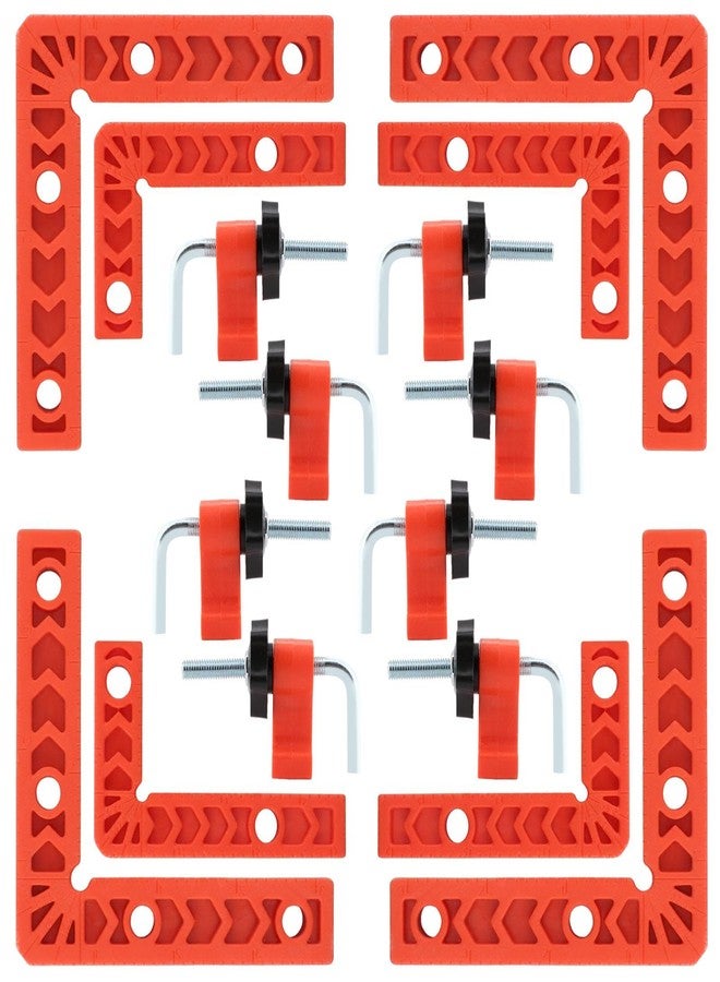 Balana 16pcs Right Angle Clamp Set, 90 Degree Clamp,Positioning Squares, 3inch 4inch x 8 Right Angle Clamp with 8 Clamp,Corner clamps Woodworking Tool - Image 1