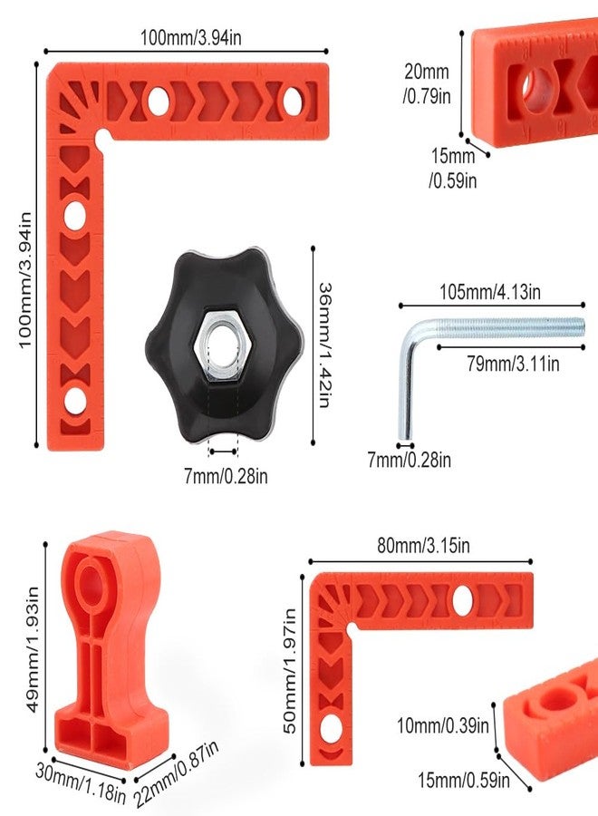 Balana 16pcs Right Angle Clamp Set, 90 Degree Clamp,Positioning Squares, 3inch 4inch x 8 Right Angle Clamp with 8 Clamp,Corner clamps Woodworking Tool - Image 3