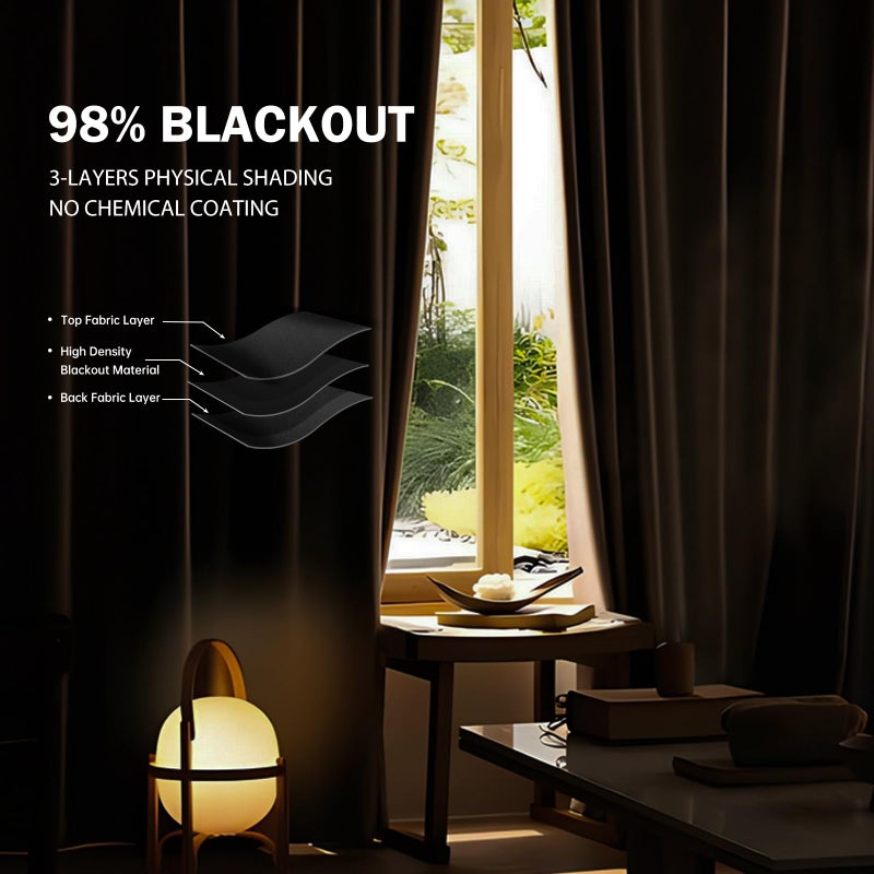 cbsroro Room Divider Curtains Ceiling Mounted Track Sets Extra Wide Blackout Curtain Flexible Tracks for Bedroom Privacy Partition Separator, 1 Panel Black Drape and White Rail, W8.3 x H7ft - Image 4