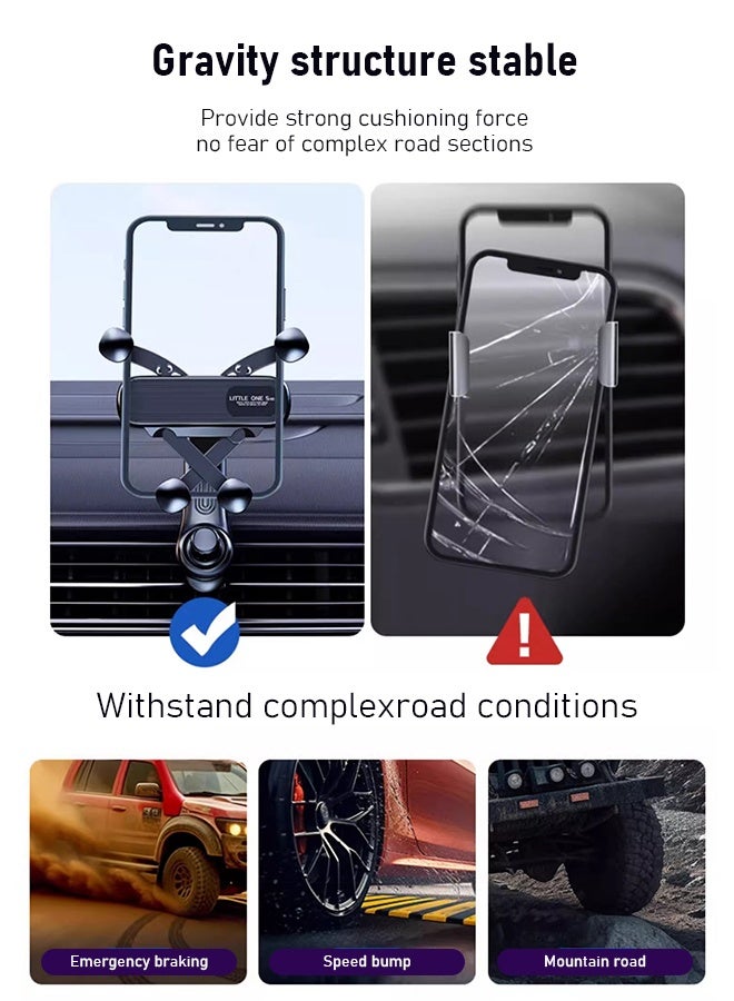 CAYGA Mobile Holder For Car,Car Phone Holder Vent Phone Mount Gravity Cell Phone Holder Vent with Rotatable Swing Arm Hands Free Universal Extension Clip Air Phone Holder Car Fit for 4.7-7" Phones iPhone Samsung - Image 3