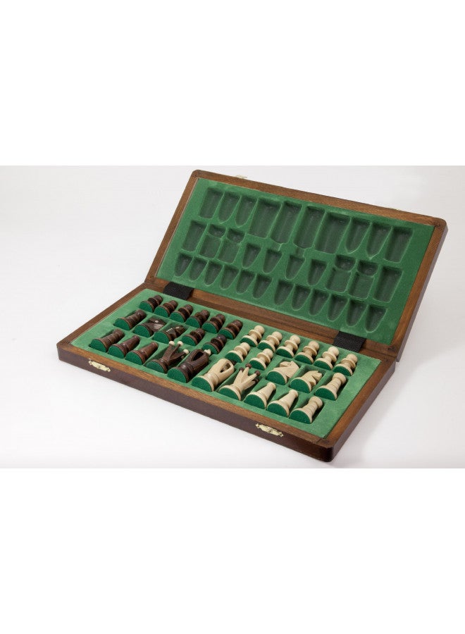 Wegiel Handmade Royal 36 European Chess Set - Wooden 14.2 Inch Board Hornbeam & Sycamore Pieces - Image 3