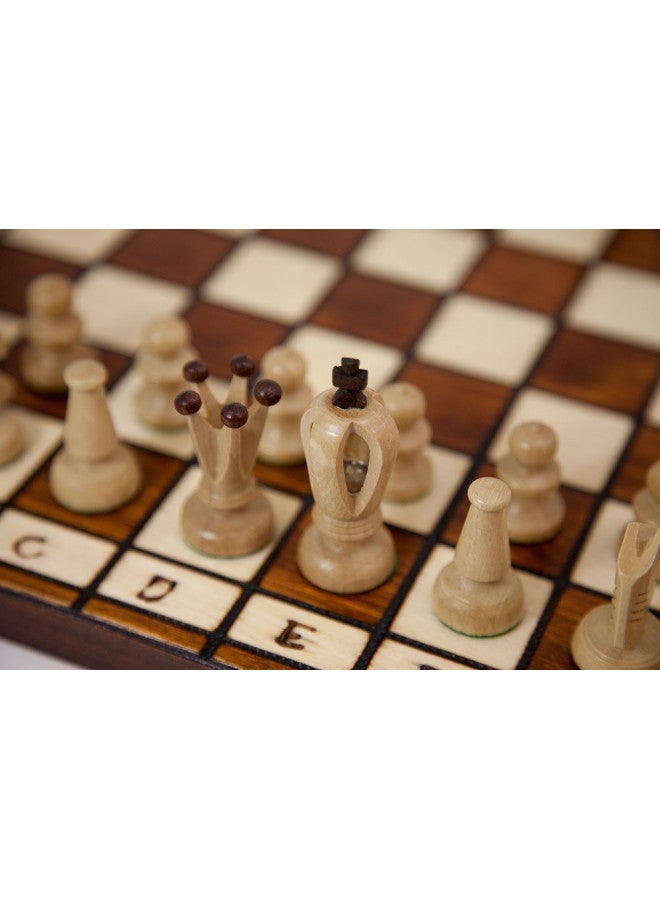 Wegiel Handmade Royal 36 European Chess Set - Wooden 14.2 Inch Board Hornbeam & Sycamore Pieces - Image 2