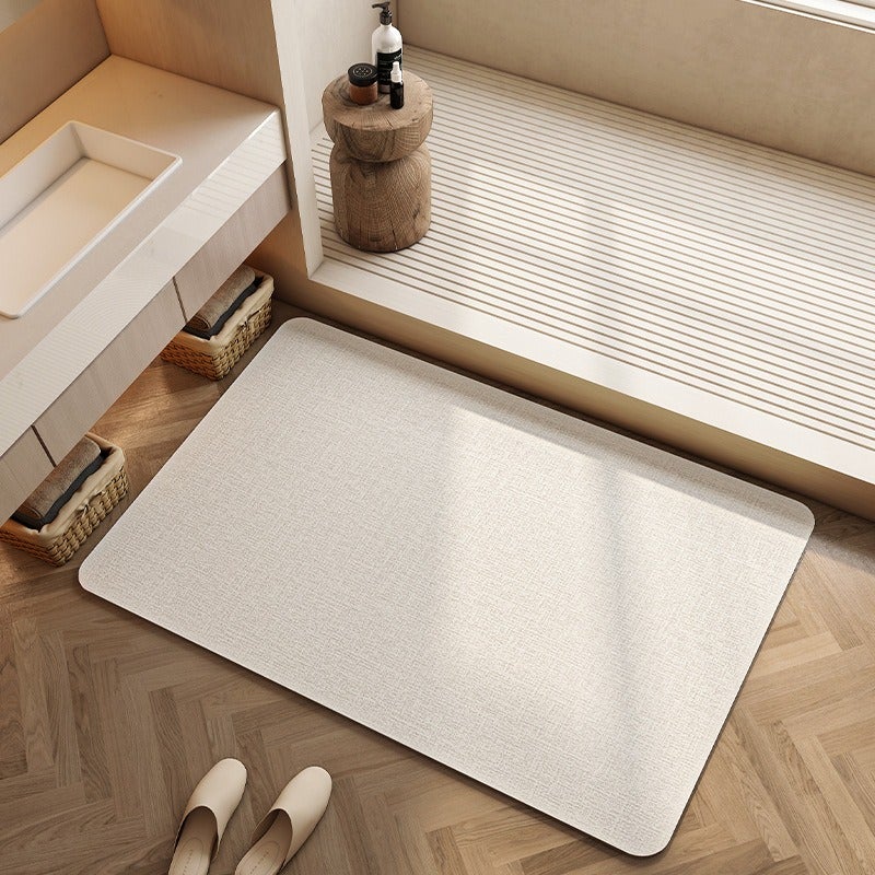 Creamy Style Non-Slip Diatomaceous Earth Floor Mat - Customizable, Absorbent & Quick-Drying for Bathroom