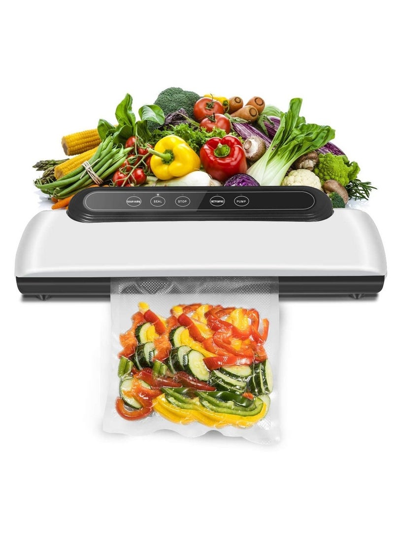 جوشبيرغ آلة تغليف الفراغ، 5 في 1، حفظ الطعام تلقائيًا، تشغيل آمن بلمسة واحدة، آلة تغليف الفراغ، أوضاع جافة ورطبة، سهلة التنظيف، للحوم أو الأطعمة الرطبة في مطبخ المنزل - Image 2