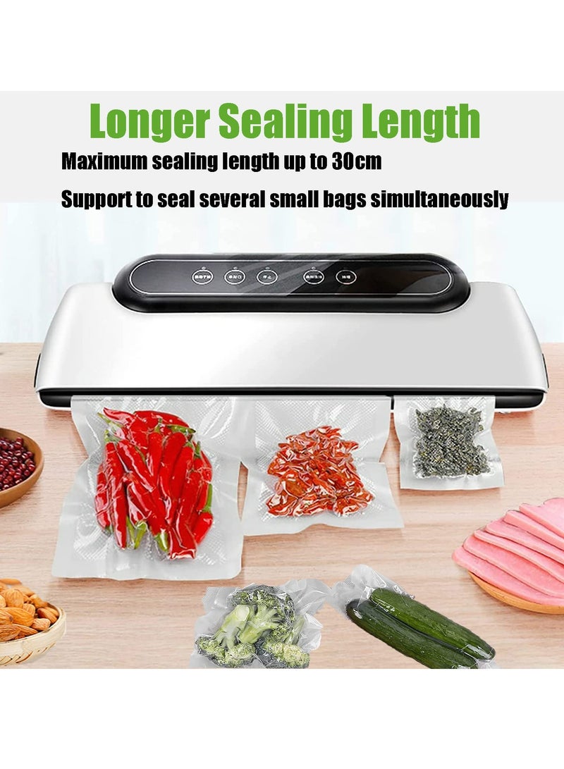 جوشبيرغ آلة تغليف الفراغ، 5 في 1، حفظ الطعام تلقائيًا، تشغيل آمن بلمسة واحدة، آلة تغليف الفراغ، أوضاع جافة ورطبة، سهلة التنظيف، للحوم أو الأطعمة الرطبة في مطبخ المنزل - Image 4