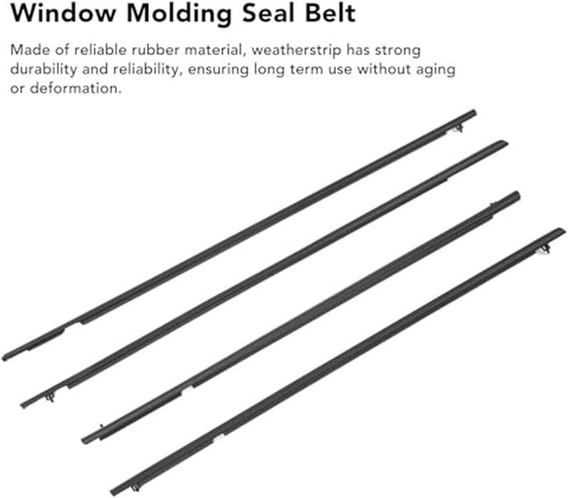 Vuzmode 4PCS Weatherstrip Window Seal for Civic Sedan 2006-2011 - Image 5