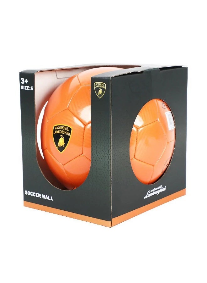 Lamborghini Carbon Fiber Soccer Ball (Size: 5, Orange) - Image 1