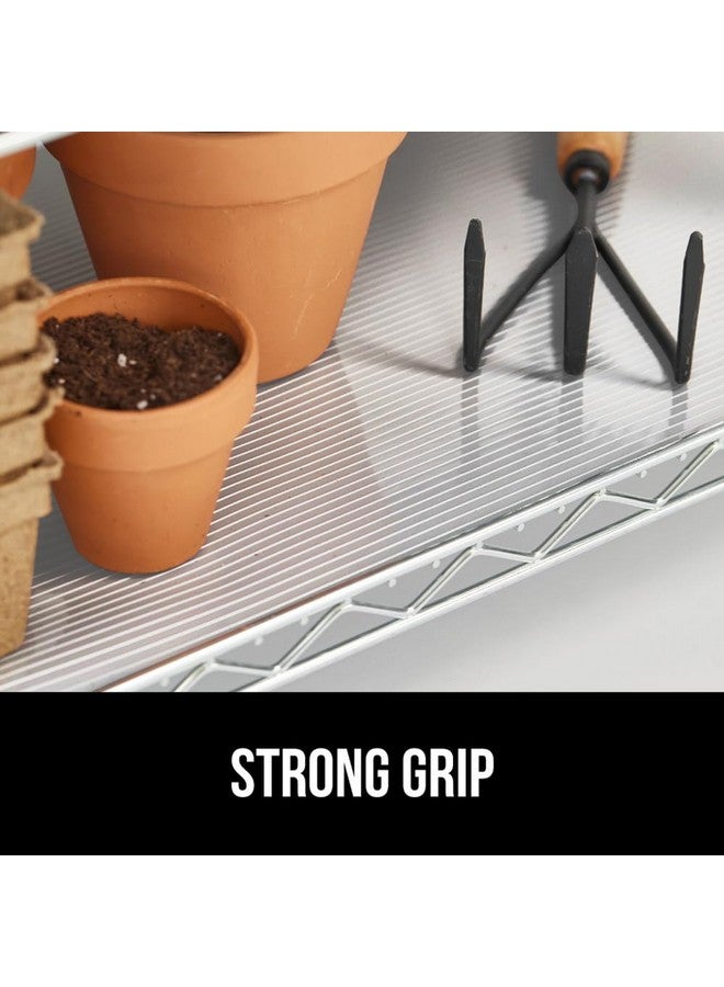 غوريلا جريب بطانة أرفف GORILLA GRIP DuraGuard، بطانات خزانة غير لاصقة لأدراج المطبخ والأرفف والثلاجة وتخزين المؤن وخزانة الحمام، مصنوعة من البلاستيك المضلع المتين المقاوم للماء والخالي من مادة BPA، مقاس 12×20 شفاف - Image 3